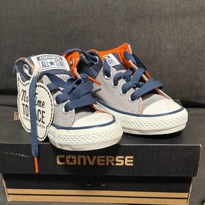 Converse Kids' Sneakers in Gray and Orange